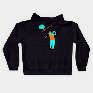 RETRO STYLE GOLFER Kids Hoodie